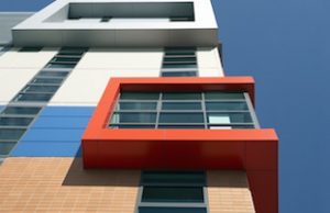 View of Digital Harbour building at Docklands